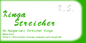 kinga streicher business card